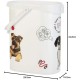 Curver 241095 Food Container 12 kg I 35L, White/Grey/Love Pets Dogs, 49.3 x 27.8 x 42.5 cm Curver 241095 Food Container 12 kg I 35L, White/Grey/Love Pets Dogs, 49.3 x 27.8 x 42.5 cm