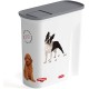 Curver 241095 Food Container 12 kg I 35L, White/Grey/Love Pets Dogs, 49.3 x 27.8 x 42.5 cm Curver 241095 Food Container 12 kg I 35L, White/Grey/Love Pets Dogs, 49.3 x 27.8 x 42.5 cm