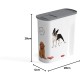Curver 241095 Food Container 12 kg I 35L, White/Grey/Love Pets Dogs, 49.3 x 27.8 x 42.5 cm Curver 241095 Food Container 12 kg I 35L, White/Grey/Love Pets Dogs, 49.3 x 27.8 x 42.5 cm