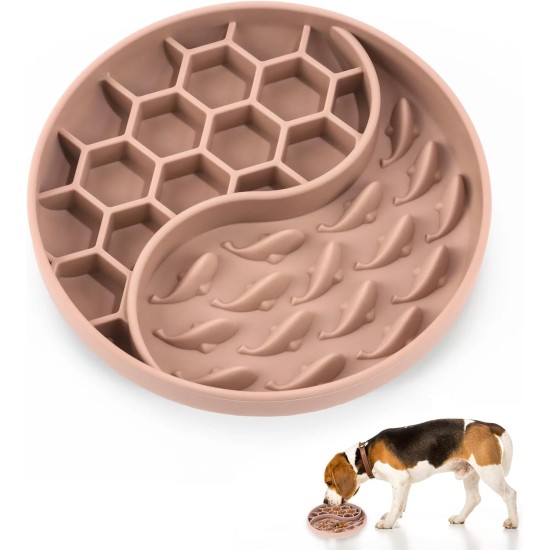 Demarsen Anti-Sling Dog Bowl, Brown Silicone Slow Feeder Dog Bowl, Interactive, Environmentally Friendly Dog Bowl for Small and Medium Dogs, Suitable for Cats and Rabbits Demarsen Anti-Sling Dog Bowl, Brown Silicone Slow Feeder Dog Bowl, Interactive, Environmentally Friendly Dog Bowl for Small and Medium Dogs, Suitable for Cats and Rabbits