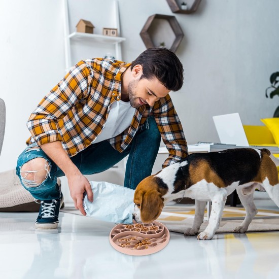 Demarsen Anti-Sling Dog Bowl, Brown Silicone Slow Feeder Dog Bowl, Interactive, Environmentally Friendly Dog Bowl for Small and Medium Dogs, Suitable for Cats and Rabbits Demarsen Anti-Sling Dog Bowl, Brown Silicone Slow Feeder Dog Bowl, Interactive, Environmentally Friendly Dog Bowl for Small and Medium Dogs, Suitable for Cats and Rabbits