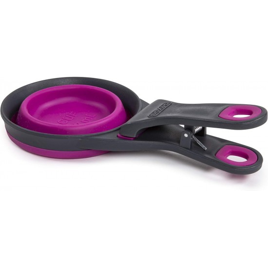 Dexas KlipScoop Foldable Dry Food Scoop and Dog Food Bag with Clip, 2 Cup Capacity, Fuchsia Dexas KlipScoop Foldable Dry Food Scoop and Dog Food Bag with Clip, 2 Cup Capacity, Fuchsia