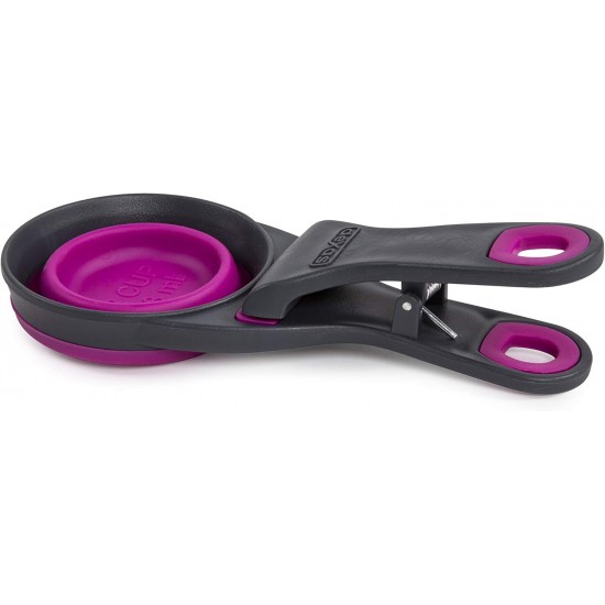 Dexas KlipScoop Foldable Dry Food Scoop and Dog Food Bag with Clip, 2 Cup Capacity, Fuchsia Dexas KlipScoop Foldable Dry Food Scoop and Dog Food Bag with Clip, 2 Cup Capacity, Fuchsia