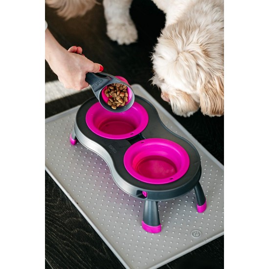 Dexas KlipScoop Foldable Dry Food Scoop and Dog Food Bag with Clip, 2 Cup Capacity, Fuchsia Dexas KlipScoop Foldable Dry Food Scoop and Dog Food Bag with Clip, 2 Cup Capacity, Fuchsia