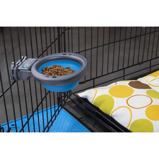 Dexas PW2754322194 Collapsible Kennel Bowl, 2.5 Cups, Pro Blue, M, Pack of 1 Dexas PW2754322194 Collapsible Kennel Bowl, 2.5 Cups, Pro Blue, M, Pack of 1