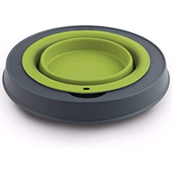 Dexas Popware for Pets Single Elevated Pet Feeder, Large, Gray/Blue Dexas Popware for Pets Single Elevated Pet Feeder, Large, Gray/Blue