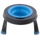 Dexas Popware for Pets Single Elevated Pet Feeder, Large, Gray/Blue Dexas Popware for Pets Single Elevated Pet Feeder, Large, Gray/Blue