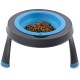 Dexas Popware for Pets Single Elevated Pet Feeder, Large, Gray/Blue Dexas Popware for Pets Single Elevated Pet Feeder, Large, Gray/Blue