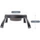 Dexas Popware for Pets Single Elevated Pet Feeder, Large, Gray/Blue Dexas Popware for Pets Single Elevated Pet Feeder, Large, Gray/Blue