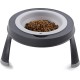 Dexas Popware for Pets Single Elevated Pet Feeder, Large, Gray/Blue Dexas Popware for Pets Single Elevated Pet Feeder, Large, Gray/Blue