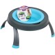Dexas Popware for Pets Single Elevated Pet Feeder, Large, Gray/Blue Dexas Popware for Pets Single Elevated Pet Feeder, Large, Gray/Blue
