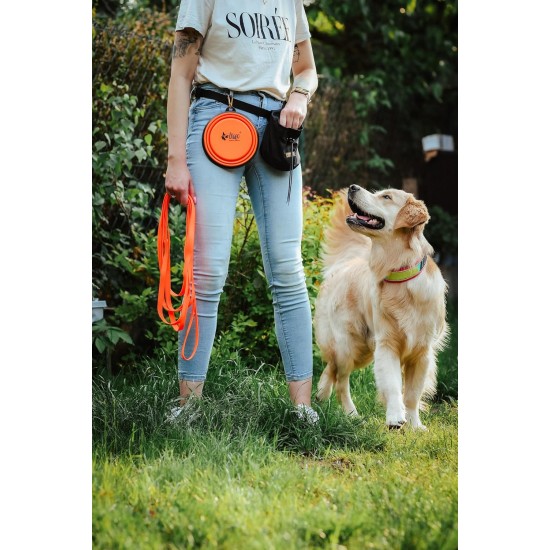 Dingo Vasco 14466 Travel Bowl Silicone with Metal Carabiner, Black Rim Additional Reinforced, Foldable and Lightweight, Capacity 350 ml, Orange Dingo Vasco 14466 Travel Bowl Silicone with Metal Carabiner, Black Rim Additional Reinforced, Foldable and Lightweight, Capacity 350 ml, Orange