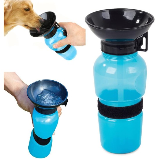 Dog Bottle with Integrated Bowl - Travel and Transport Bottle - Car, Indoor and Outdoor - 0.5 L Water Bottle Dog Bottle with Integrated Bowl - Travel and Transport Bottle - Car, Indoor and Outdoor - 0.5 L Water Bottle