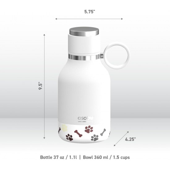 Dog Bowl Insulated Flask, White, 0.975 L Dog Bowl Insulated Flask, White, 0.975 L