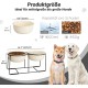 Dog Bowl Set Raised Dog Bowl Ceramic - Large Dog Bowls with Non-Slip Stand - Feeding Bowl Dog Large - Feeding Bowl Water Bowl Set for Medium to Large Dogs - Double Bowl Dog - 2 x 1600 ml Dog Bowl Set Raised Dog Bowl Ceramic - Large Dog Bowls with Non-Slip Stand - Feeding Bowl Dog Large - Feeding Bowl Water Bowl Set for Medium to Large Dogs - Double Bowl Dog - 2 x 1600 ml