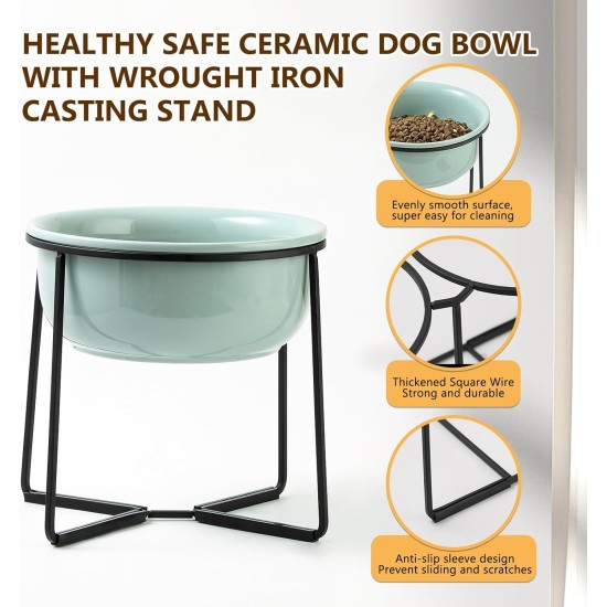 Dog Bowl Set Raised Dog Bowl Ceramic - Large Dog Bowls with Non-Slip Stand - Feeding Bowl Dog Large - Feeding Bowl Water Bowl Set for Medium to Large Dogs - Double Bowl Dog - 2 x 1600 ml Dog Bowl Set Raised Dog Bowl Ceramic - Large Dog Bowls with Non-Slip Stand - Feeding Bowl Dog Large - Feeding Bowl Water Bowl Set for Medium to Large Dogs - Double Bowl Dog - 2 x 1600 ml
