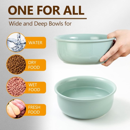 Dog Bowl Set Raised Dog Bowl Ceramic - Large Dog Bowls with Non-Slip Stand - Feeding Bowl Dog Large - Feeding Bowl Water Bowl Set for Medium to Large Dogs - Double Bowl Dog - 2 x 1600 ml Dog Bowl Set Raised Dog Bowl Ceramic - Large Dog Bowls with Non-Slip Stand - Feeding Bowl Dog Large - Feeding Bowl Water Bowl Set for Medium to Large Dogs - Double Bowl Dog - 2 x 1600 ml