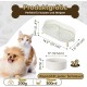 Dog Bowl Set Raised Dog Bowl Set - Double Bowl Dog Ceramic with Splash Guard Stand - Dog Bowls Set of 2 for Food and Water - Feeding Station for Small and Medium Dogs - 2 x 650 ml - Pink