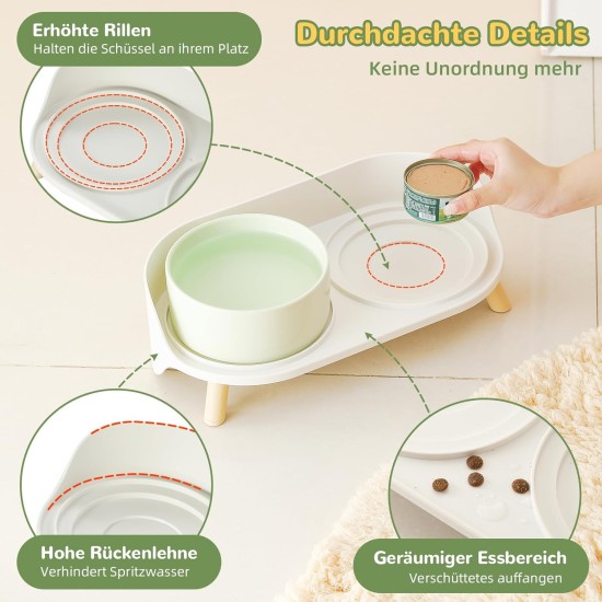 Dog Bowl Set Raised Dog Bowl Set - Double Bowl Dog Ceramic with Splash Guard Stand - Dog Bowls Set of 2 for Food and Water - Feeding Station for Small and Medium Dogs - 2 x 650 ml - Pink Dog Bowl Set Raised Dog Bowl Set - Double Bowl Dog Ceramic with Splash Guard Stand - Dog Bowls Set of 2 for Food and Water - Feeding Station for Small and Medium Dogs - 2 x 650 ml - Pink