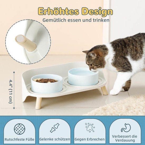 Dog Bowl Set Raised Dog Bowl Set - Double Bowl Dog Ceramic with Splash Guard Stand - Dog Bowls Set of 2 for Food and Water - Feeding Station for Small and Medium Dogs - 2 x 650 ml - Pink Dog Bowl Set Raised Dog Bowl Set - Double Bowl Dog Ceramic with Splash Guard Stand - Dog Bowls Set of 2 for Food and Water - Feeding Station for Small and Medium Dogs - 2 x 650 ml - Pink