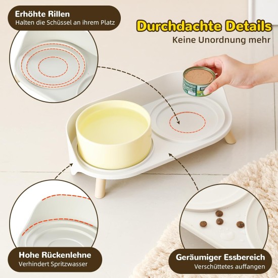 Dog Bowl Set Raised Dog Bowl Set - Double Bowl Dog Ceramic with Splash Guard Stand - Dog Bowls Set of 2 for Food and Water - Feeding Station for Small and Medium Dogs - 2 x 650 ml - Pink Dog Bowl Set Raised Dog Bowl Set - Double Bowl Dog Ceramic with Splash Guard Stand - Dog Bowls Set of 2 for Food and Water - Feeding Station for Small and Medium Dogs - 2 x 650 ml - Pink