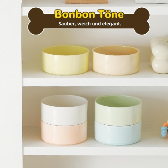Dog Bowl Set Raised Dog Bowl Set - Double Bowl Dog Ceramic with Splash Guard Stand - Dog Bowls Set of 2 for Food and Water - Feeding Station for Small and Medium Dogs - 2 x 650 ml - Pink Dog Bowl Set Raised Dog Bowl Set - Double Bowl Dog Ceramic with Splash Guard Stand - Dog Bowls Set of 2 for Food and Water - Feeding Station for Small and Medium Dogs - 2 x 650 ml - Pink