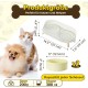 Dog Bowl Set Raised Dog Bowl Set - Double Bowl Dog Ceramic with Splash Guard Stand - Dog Bowls Set of 2 for Food and Water - Feeding Station for Small and Medium Dogs - 2 x 650 ml - Pink