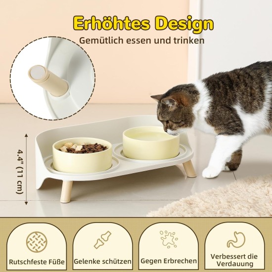 Dog Bowl Set Raised Dog Bowl Set - Double Bowl Dog Ceramic with Splash Guard Stand - Dog Bowls Set of 2 for Food and Water - Feeding Station for Small and Medium Dogs - 2 x 650 ml - Pink Dog Bowl Set Raised Dog Bowl Set - Double Bowl Dog Ceramic with Splash Guard Stand - Dog Bowls Set of 2 for Food and Water - Feeding Station for Small and Medium Dogs - 2 x 650 ml - Pink