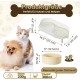 Dog Bowl Set Raised Dog Bowl Set - Double Bowl Dog Ceramic with Splash Guard Stand - Dog Bowls Set of 2 for Food and Water - Feeding Station for Small and Medium Dogs - 2 x 650 ml - Pink