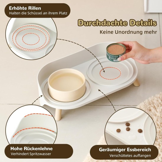 Dog Bowl Set Raised Dog Bowl Set - Double Bowl Dog Ceramic with Splash Guard Stand - Dog Bowls Set of 2 for Food and Water - Feeding Station for Small and Medium Dogs - 2 x 650 ml - Pink Dog Bowl Set Raised Dog Bowl Set - Double Bowl Dog Ceramic with Splash Guard Stand - Dog Bowls Set of 2 for Food and Water - Feeding Station for Small and Medium Dogs - 2 x 650 ml - Pink