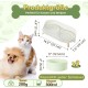 Dog Bowl Set Raised Dog Bowl Set - Double Bowl Dog Ceramic with Splash Guard Stand - Dog Bowls Set of 2 for Food and Water - Feeding Station for Small and Medium Dogs - 2 x 650 ml - Pink
