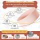 Dog Bowl Set Raised Dog Bowl Set - Double Bowl Dog Ceramic with Splash Guard Stand - Dog Bowls Set of 2 for Food and Water - Feeding Station for Small and Medium Dogs - 2 x 650 ml - Pink