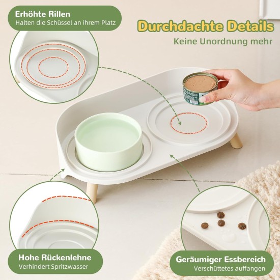 Dog Bowl Set Raised Dog Bowl Set - Double Bowl Dog Ceramic with Splash Guard Stand - Dog Bowls Set of 2 for Food and Water - Feeding Station for Small and Medium Dogs - 2 x 650 ml - Pink Dog Bowl Set Raised Dog Bowl Set - Double Bowl Dog Ceramic with Splash Guard Stand - Dog Bowls Set of 2 for Food and Water - Feeding Station for Small and Medium Dogs - 2 x 650 ml - Pink