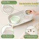 Dog Bowl Set Raised Dog Bowl Set - Double Bowl Dog Ceramic with Splash Guard Stand - Dog Bowls Set of 2 for Food and Water - Feeding Station for Small and Medium Dogs - 2 x 650 ml - Pink