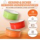 Dog Bowl Set, Raised Dog Bowl Set, Double Ceramic Bowl with Splash Guard Stand, Colourful Spirals Dog Bowls for Food and Water, Ideal for Small to Medium Dogs, 2 x 800 ml, Orange Dog Bowl Set, Raised Dog Bowl Set, Double Ceramic Bowl with Splash Guard Stand, Colourful Spirals Dog Bowls for Food and Water, Ideal for Small to Medium Dogs, 2 x 800 ml, Orange