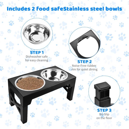 Dog Feeding Bowl Raised Dog Bowls Foldable Dog Bowl Height Adjustable Dog Feeding Station Feeding Bowl for Dogs and Cats Feeding Bowl and Water Bowl for Small Medium Large Dogs Dog Feeding Bowl Raised Dog Bowls Foldable Dog Bowl Height Adjustable Dog Feeding Station Feeding Bowl for Dogs and Cats Feeding Bowl and Water Bowl for Small Medium Large Dogs