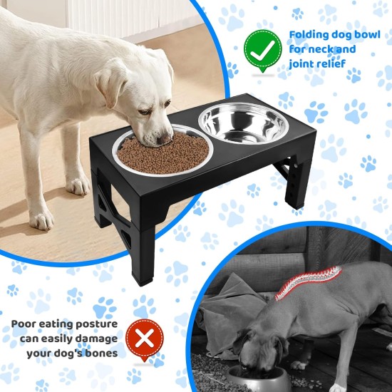 Dog Feeding Bowl Raised Dog Bowls Foldable Dog Bowl Height Adjustable Dog Feeding Station Feeding Bowl for Dogs and Cats Feeding Bowl and Water Bowl for Small Medium Large Dogs Dog Feeding Bowl Raised Dog Bowls Foldable Dog Bowl Height Adjustable Dog Feeding Station Feeding Bowl for Dogs and Cats Feeding Bowl and Water Bowl for Small Medium Large Dogs