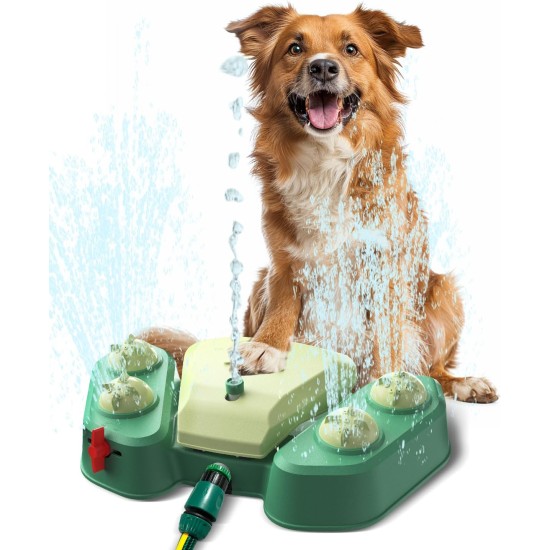 Dog Toy Water Sprinkler, Outdoor Water Toy for Dog, Drinking Fountain with Two Nozzles, Non-Slip Adjustable Water Height, Summer Dog Fountain for Lawn, Garden, Pet, Outdoor Play Dog Toy Water Sprinkler, Outdoor Water Toy for Dog, Drinking Fountain with Two Nozzles, Non-Slip Adjustable Water Height, Summer Dog Fountain for Lawn, Garden, Pet, Outdoor Play