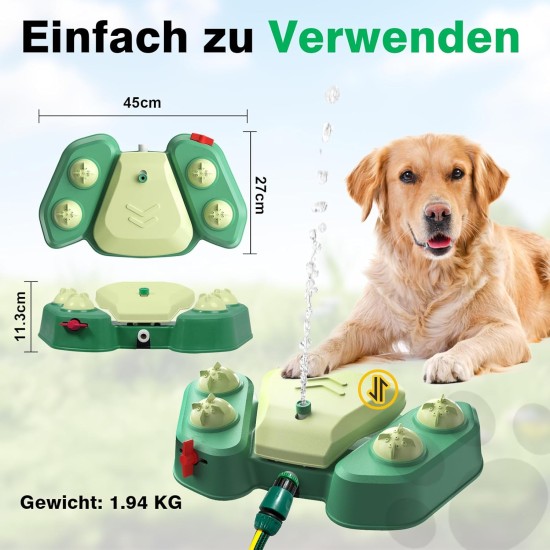 Dog Toy Water Sprinkler, Outdoor Water Toy for Dog, Drinking Fountain with Two Nozzles, Non-Slip Adjustable Water Height, Summer Dog Fountain for Lawn, Garden, Pet, Outdoor Play Dog Toy Water Sprinkler, Outdoor Water Toy for Dog, Drinking Fountain with Two Nozzles, Non-Slip Adjustable Water Height, Summer Dog Fountain for Lawn, Garden, Pet, Outdoor Play