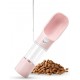 Dog Water Bottle 2-in-1 Water Bottle with Leak-Proof Water and Food Dispenser for Pets (Pink) Dog Water Bottle 2-in-1 Water Bottle with Leak-Proof Water and Food Dispenser for Pets (Pink)