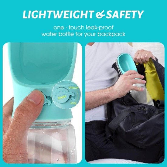 Dog Water Bottle Leak Proof Portable with Pet Drinking Dispenser Outdoor Hiking Travel BPA Free Food Grade Plastic Dog Water Bottle Leak Proof Portable with Pet Drinking Dispenser Outdoor Hiking Travel BPA Free Food Grade Plastic