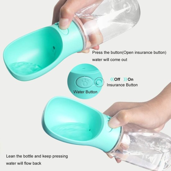 Dog Water Bottle for On the Go 350 ml Pet Water Bottle Pet Drinking Bowl Antibacterial Portable Travel Water Bottle Water Dispenser Ideal for on the Go Outdoors Blue Dog Water Bottle for On the Go 350 ml Pet Water Bottle Pet Drinking Bowl Antibacterial Portable Travel Water Bottle Water Dispenser Ideal for on the Go Outdoors Blue
