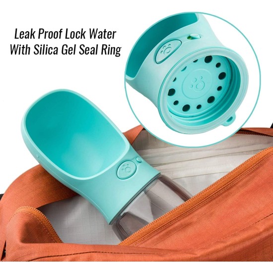 Dog Water Bottle for On the Go 350 ml Pet Water Bottle Pet Drinking Bowl Antibacterial Portable Travel Water Bottle Water Dispenser Ideal for on the Go Outdoors Blue Dog Water Bottle for On the Go 350 ml Pet Water Bottle Pet Drinking Bowl Antibacterial Portable Travel Water Bottle Water Dispenser Ideal for on the Go Outdoors Blue