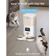 DownyPaws 6L Automatic Cat Feeder with WiFi and Two Stainless Steel Bowls, App Control, 10s Meal Call, 1-15 Meals a Day for Cats and Dogs DownyPaws 6L Automatic Cat Feeder with WiFi and Two Stainless Steel Bowls, App Control, 10s Meal Call, 1-15 Meals a Day for Cats and Dogs