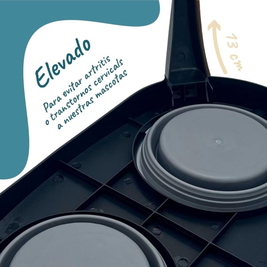 EL ÁTICO PETS Raised Dog Bowl with Anti-Slinging Bowl, Cat Feeding Bowl with Drinking Fountain for Cat, 2 Extendable and Fold-Out Cat Bowls, Flat. Raised Dog Bowl. Dog Bowl Set EL ÁTICO PETS Raised Dog Bowl with Anti-Slinging Bowl, Cat Feeding Bowl with Drinking Fountain for Cat, 2 Extendable and Fold-Out Cat Bowls, Flat. Raised Dog Bowl. Dog Bowl Set