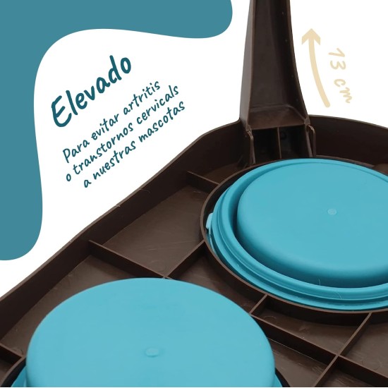 EL ÁTICO PETS Raised Dog Bowl with Anti-Slinging Bowl, Cat Feeding Bowl with Drinking Fountain for Cat, 2 Extendable and Fold-Out Cat Bowls, Flat. Raised Dog Bowl. Dog Bowl Set EL ÁTICO PETS Raised Dog Bowl with Anti-Slinging Bowl, Cat Feeding Bowl with Drinking Fountain for Cat, 2 Extendable and Fold-Out Cat Bowls, Flat. Raised Dog Bowl. Dog Bowl Set