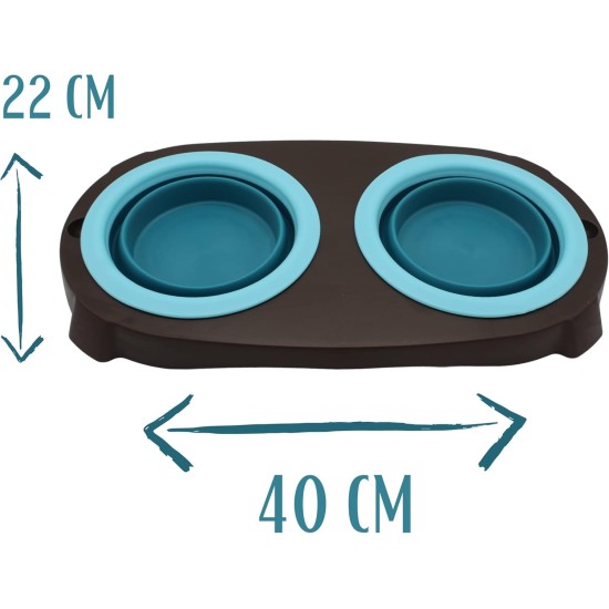 EL ÁTICO PETS Raised Dog Bowl with Anti-Slinging Bowl, Cat Feeding Bowl with Drinking Fountain for Cat, 2 Extendable and Fold-Out Cat Bowls, Flat. Raised Dog Bowl. Dog Bowl Set EL ÁTICO PETS Raised Dog Bowl with Anti-Slinging Bowl, Cat Feeding Bowl with Drinking Fountain for Cat, 2 Extendable and Fold-Out Cat Bowls, Flat. Raised Dog Bowl. Dog Bowl Set