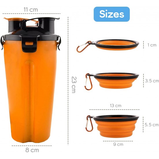 Edipets, Dog Water Bottle for Travel, Dog Drinking Bottle, Water Bottle for Pets, 2-in-1, with 2 Travel Bowls (Black) Edipets, Dog Water Bottle for Travel, Dog Drinking Bottle, Water Bottle for Pets, 2-in-1, with 2 Travel Bowls (Black)