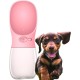 Edipets, Dog Water Bottle for Travel, Portable Dog Water Bottle, 350 ml, Antibacterial, BPA Free, Ideal for Outdoor Activities (Pink)