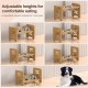 Elevated Dog Bowl, 6 Height Adjustable Dog Bowl Holder, Durable Bamboo Bowl Holder Comes with 2 Stainless Steel Dog Food Bowls, Raised Dog Bowls for Small Dogs and Cats Elevated Dog Bowl, 6 Height Adjustable Dog Bowl Holder, Durable Bamboo Bowl Holder Comes with 2 Stainless Steel Dog Food Bowls, Raised Dog Bowls for Small Dogs and Cats